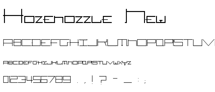 Hozenozzle New font